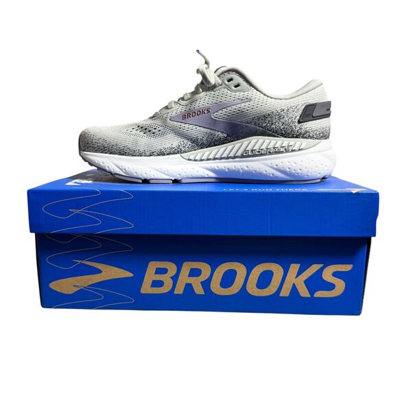 Brooks Sneaker Ariel GTS 24 Women Mercury/Ebony/Sweet Lavender Walk Run Casual - Picture 1 of 7